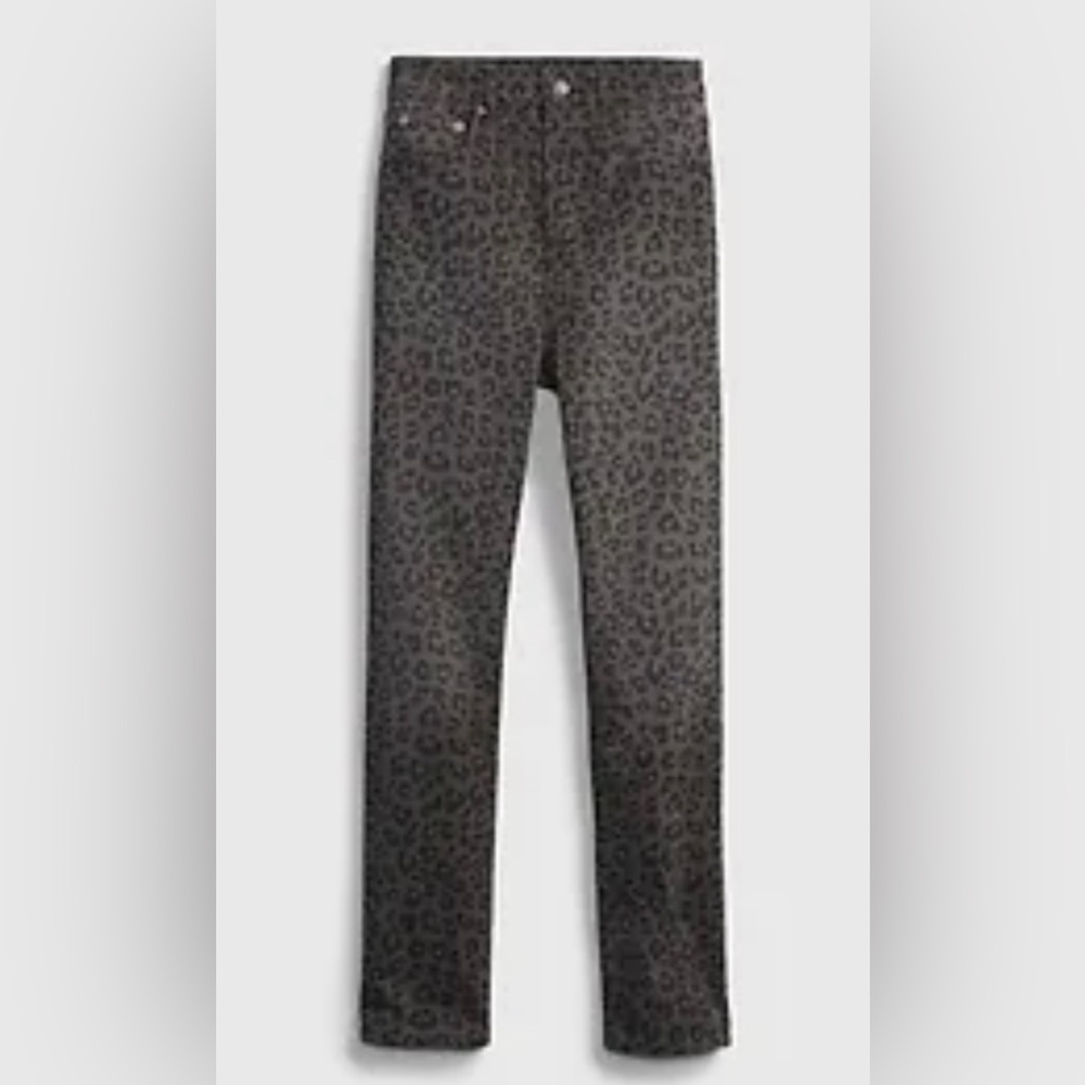 GAP size 6 LEOPARD PRINT vintage slim sky high jeans